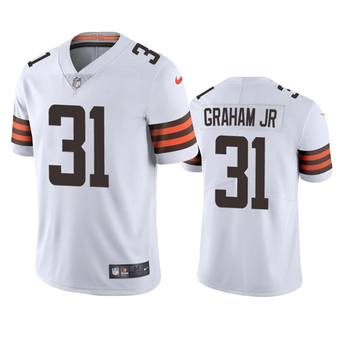 Men's Cleveland Browns #31 Thomas Graham Jr. White Vapor Untouchable Limited Stitched Jersey